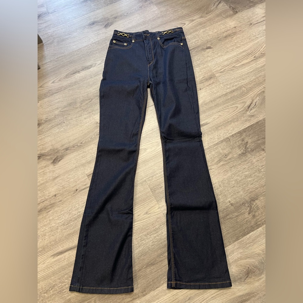 Marciano by Guess dark wash jeans with gold accents
